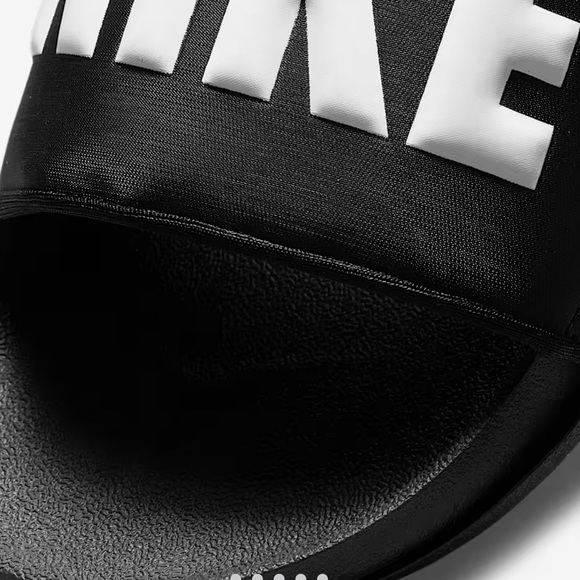 Nike Off court Slide Black White Letters NWT size 8 - Picture 5 of 5